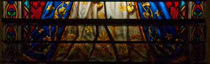 La Vierge Noire en vitrail photographique
