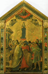 Matteo da Gualdo: Rencontre à la Porte Dorée (1495) à la Pinacothèque municipale de Nocera Umbra