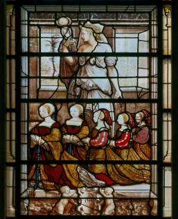Les cinq filles du connétable de Montmorency présentés par sainte Agathe
