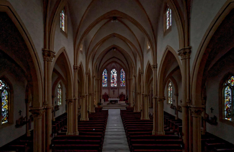 L'ensemble de l'église vu de la tribune