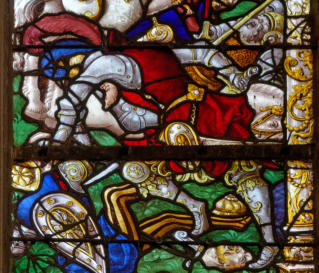 Saint Jacques, à la tête de l'armée des chrétiens chasse les infidèles