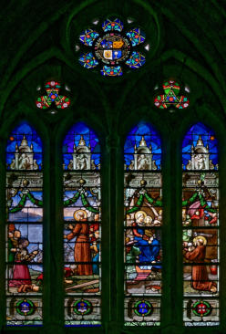 Baie 15: La Vierge et Saint Antoine de Padoue (Lucien Bégule)