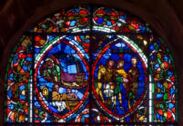 Nativité (provenant de la baie 106) - Éliezer amenant Rébecca à Isaac (?)