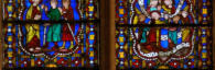 Scènes de la vie de saint Pierre (à gauche) et de saint Paul (à droite)
