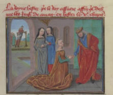 Esther prie le roi Assuérus fin qu’il libère les juifs des agissements d’Aman