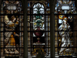 Baie 10: Apparition du Christ à Sainte Marie Madeleine (la friponne)