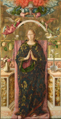 Carlo Crivelli: L'Immaculée Conception  (National Gallery à Londres) vers 1490