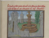 Le jardin clos tout alentour et la fontaine préfigurent Marie