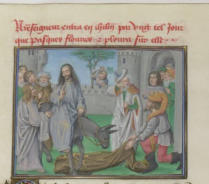 Marie-Madeleine, en contrition et pénitence, vient baiser les pieds de Notre-Seigneur