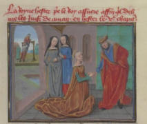 Esther prie le roi Assuérus fin qu’il libère les juifs des agissements d’Aman