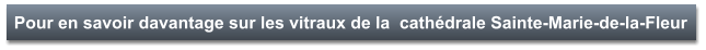 Pour en savoir davantage sur les vitraux de la  cathédrale Sainte-Marie-de-la-Fleur
