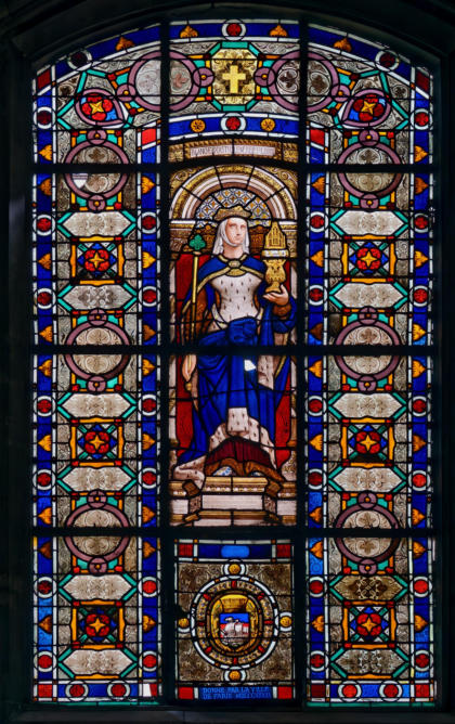 Blanche de Castille par Joseph Vigné sur un carton de Pierre Jollivet en 1842