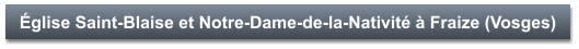 Église Saint-Blaise et Notre-Dame-de-la-Nativité à Fraize (Vosges)