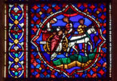 Saint Cyprien emmené par 2 soldats romains