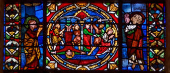 Crucifiement de saint Pierre et décapitation de saaint Paul entre 2 saints