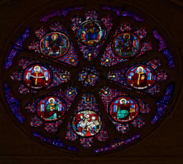 Dieu le Père trônant et entouré de saints
