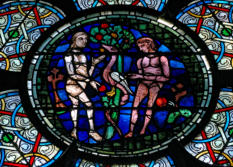 Tympan de la baie 10: La Tentation (1225-1230)