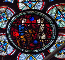 Tympan de la baie 12: Scène de sacrifice (1225-1230)