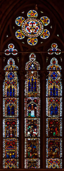 Baie 106: Verrière typologique de l'Enfance du Christ