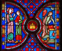 Sainte-Chapelle de Paris: Promesse de Dieu à Abraham (175) - Abraham élève un autel (177)