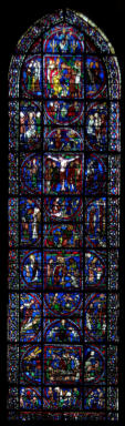 Baie 37: de la cathédrale Notre-Dame de Chartres: La Passion typologique