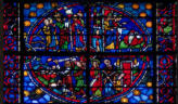 Baie 10: Sacrifice d'Abraham, Élie et la veuve de Sarepta - Moïse et le serpent d'airain- Les juifs brûlent l'agneau expiatoire