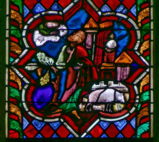 Cathédrale Saint-Samson de Dol-de-Bretagne: Abraham prie devant une ville