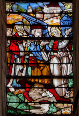 Baie 121 de la cathédrale de Sens: Vocation d'Abraham