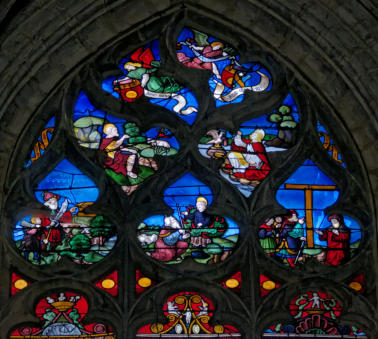 Tympan de la beie 8 de l'église Sainte-Marie-Madeleine de Troyes