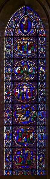 Baie 0 de la Primatiale Saint-Jean-Baptiste de Lyon:  La Rédemption