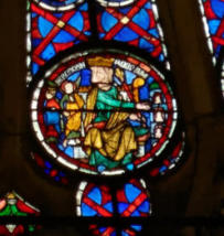 Abraham (???) avec les élus dans les niches à sa gauche