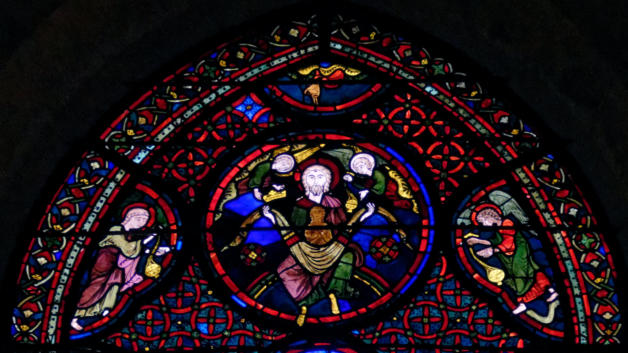 Cathédrale Saint-Étienne de Bourges: Baie 23  (Lazare et le mauvais riche)