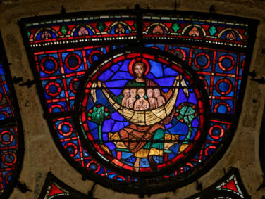 Le sein d’Abraham accueille les élus sur la rose de la collégiale Notre-Dame de Mantes-la-Jolie 