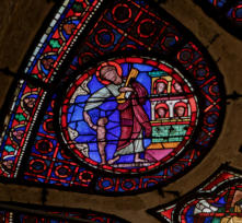 Les élus dans la cité céleste alvéolaire (Rose occidentale de la collégiale Notre-Dame de Mantes-la-Jolie)