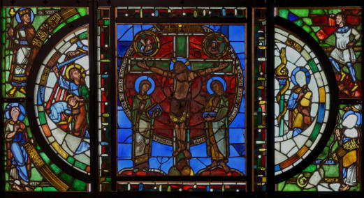 Verrière typologique de la Passion du trésor de la cathédrale Saint-Étienne de Châlons-en-Champagne