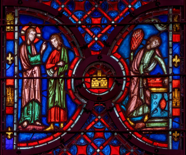 Sainte-Chapelle de Paris: Promesse de Dieu à Abram (175) - Abram élève un autel (177)