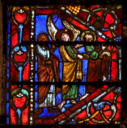 Cathédrale Saint-Étienne d'Auxerre:sur la baie 19: Abraham intercède pour Sodome et Gomorrhe