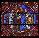 Cathédrale Saint-Étienne d'Auxerre sur la baie 19: Lot accueille les deux anges