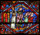 Cathédrale Saint-Étienne d'Auxerre sur la baie 19: La femme de Lot se retourne vers Sodome et Gomorrhe