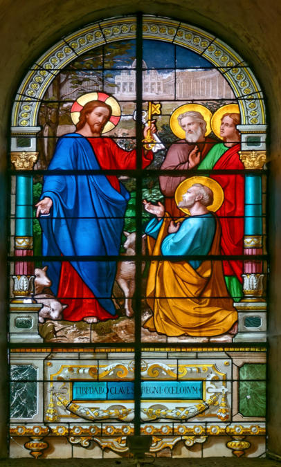 Saint Pierre reçoit les clefs du Royaume des Cieux