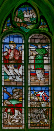 Baie 3: Saint Eustache et un diacre 