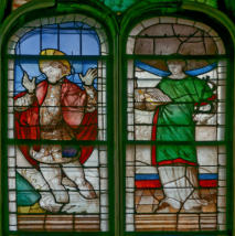 Baie 3: Saint Eustache et un diacre