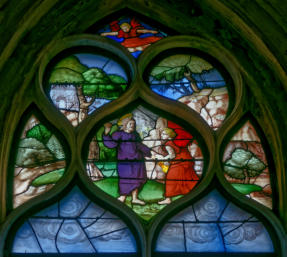 Baie 12: Le Christ servi par des anges