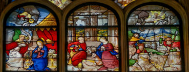 Baie 16: Annonciation - Nativité  - Annonce aux bergers