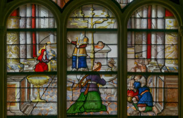 Baie 26: Les offrandes d'Anne et Joachim au temple sont refusées