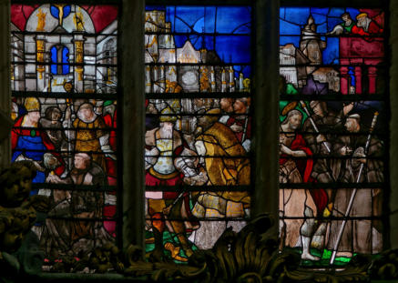 Les reliques sont envoyées à saint Athanase - Les idoles sont remplacées par les reliques de saint Jean-Baptiste - Le saint apparaît à 2 moines 