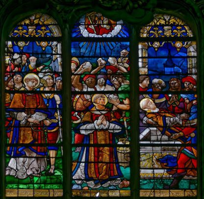 Saint Étienne est conduit au supplice - Lapidation - Mise au tombeau