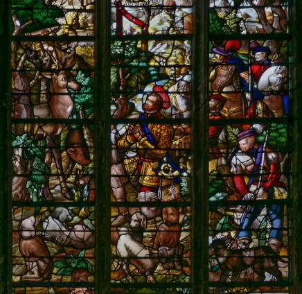 Baie 12: Vision miraculeuse de saint Hubert