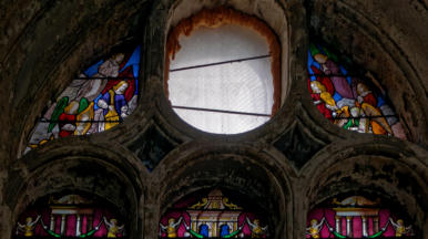 Allégorie de la Vierge rédemptrice (absente) et anges musiciens