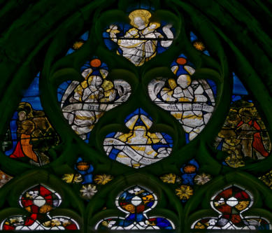 Glorification de la Vierge - Vierge à l'Enfant, rose à la main - Anges - Incrédulité de saint Thomas - Saintes femmes au tombeau